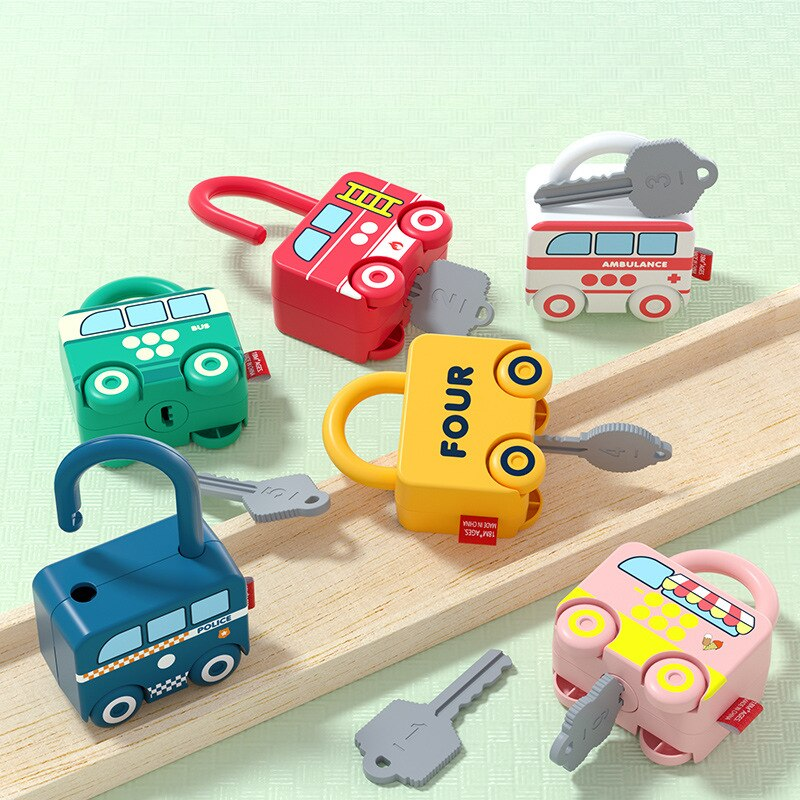 Key and lock toy set stimulates motor skills – boosts problem-solving | toddlers 2+