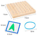 Montessori geoboard with elastic bands – shapes, patterns, colours | ages 3+