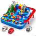 Interactive race track with obstacles – buttons, mini vehicles, safe design | Kids toy