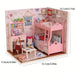Miniature dollhouse kit with detailed room design – hobby project, display piece | DIY build