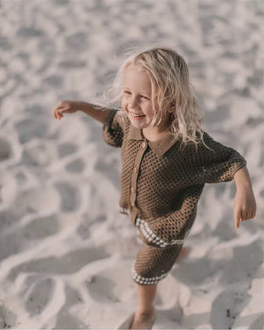 Knitted cotton baby set – soft, stretchy and comfortable | Unisex outfit