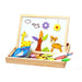 Magnetic drawing board with shapes – chalkboard, wooden design | for toddlers