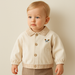Baby and toddler baseball jacket with patchwork design – elastic cuffs | unisex autumn wear