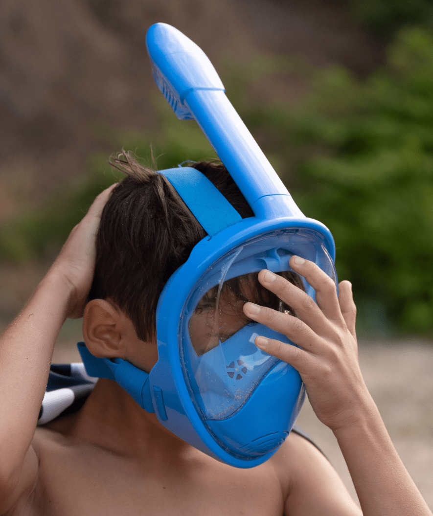 Kids' snorkel mask with 180° view and dry top – comfortable, leak-proof | Full-face design
