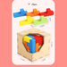 Wooden 3D puzzle for kids – durable, educational, compact | brain teaser