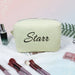 Personalised striped toiletry bag with name – spacious zip, multiple sizes | wash bag