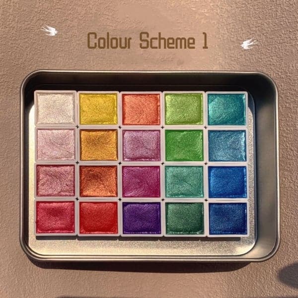 Watercolour paint set with vivid colours – blends easily, 20 shades | beginners to artists