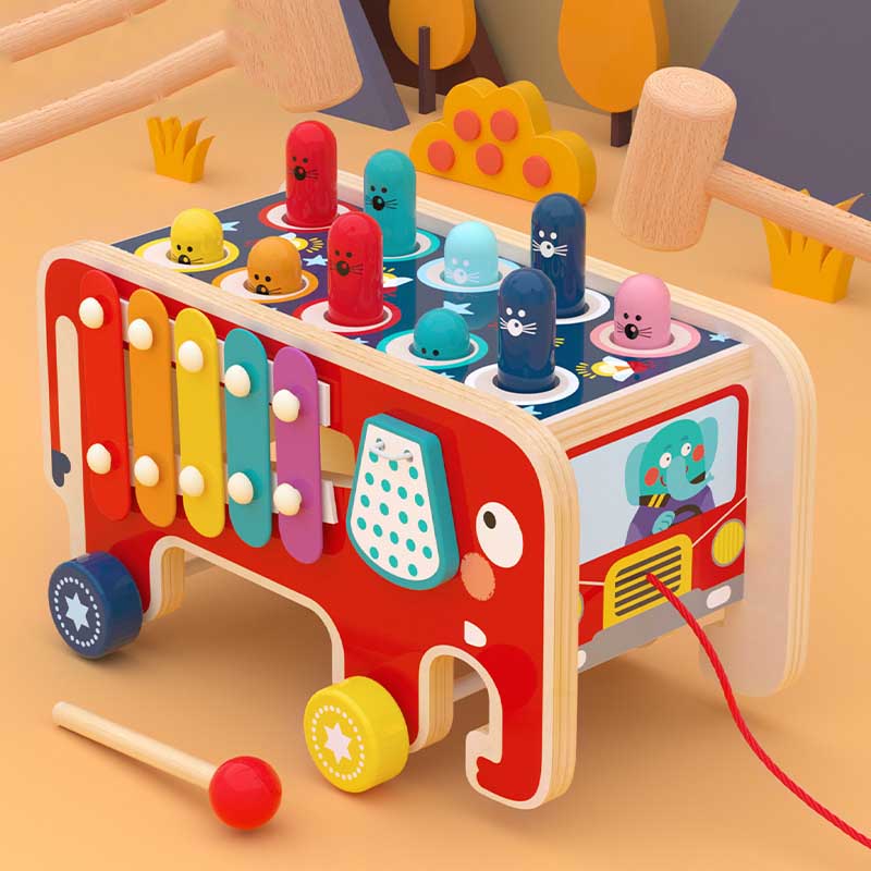 Wooden musical toy stimulates rhythm – educational, motor skills, durable | toddlers