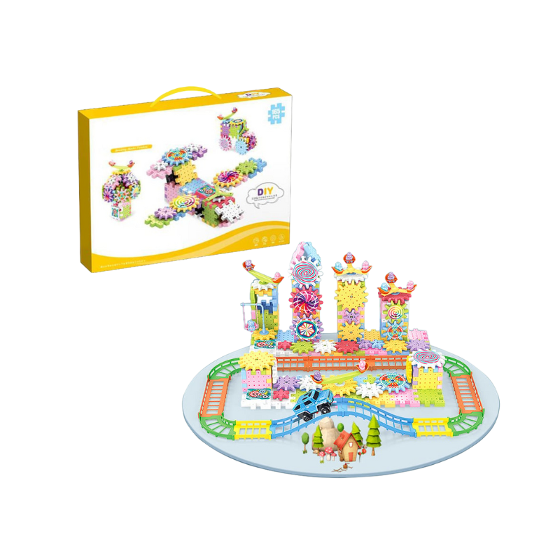 Building set with moving gears – 80–160 parts, 3D builds | for kids