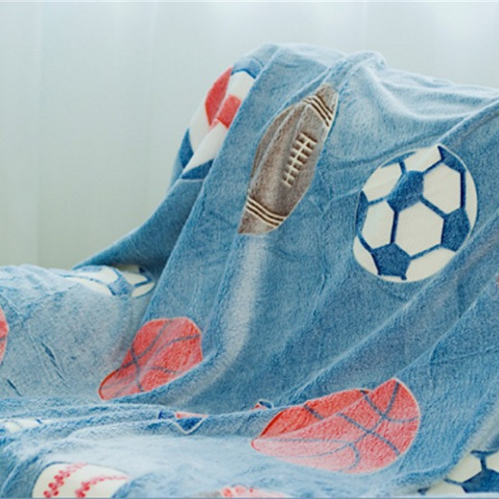 Glow in the dark kids blanket – soft fleece, rechargeable glow | for toddlers