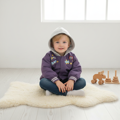 Boys' hooded autumn jacket – soft, warm and cartoon design | Toddler coat