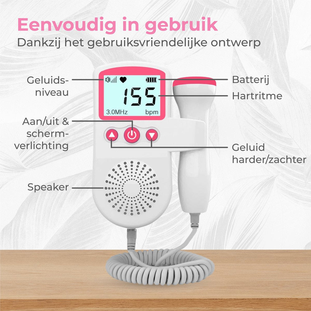 Baby doppler for home use – clear LCD screen, easy to use | For expectant parents