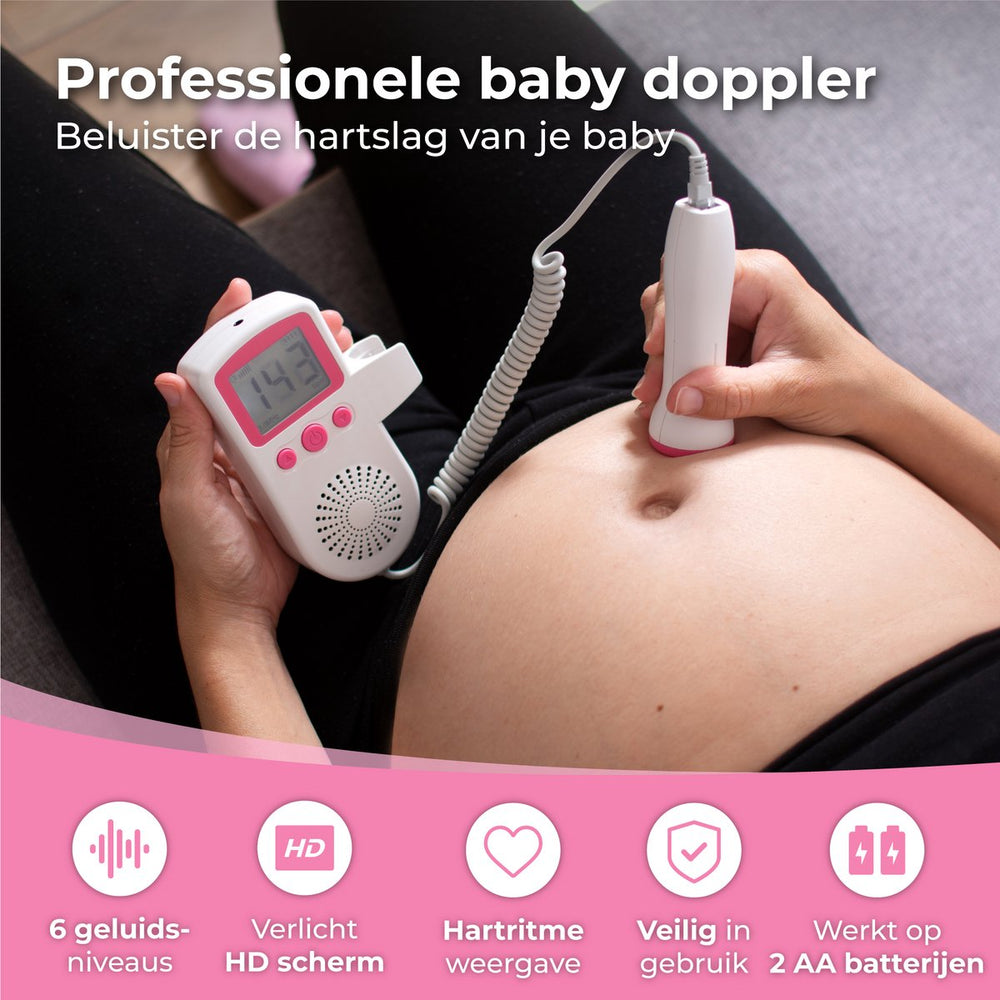 Baby doppler for home use – clear LCD screen, easy to use | For expectant parents