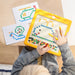 Magnetic drawing board – large surface, stylus and pattern cards | kids