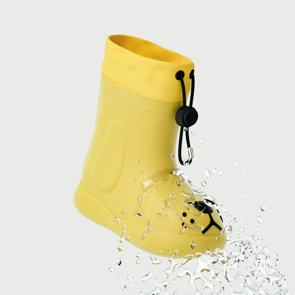 Wellies with a dog-face toe design – waterproof PVC, non-slip sole | kids' rain boots