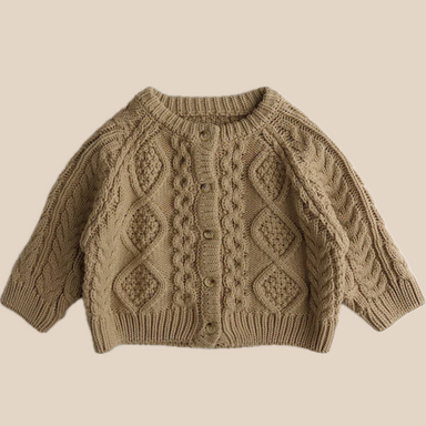 Knitted cable cardigan – soft, warm and versatile | Unisex kids knitwear