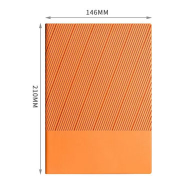 A5 notebook with 200 lined pages – durable PU cover, compact size | for school