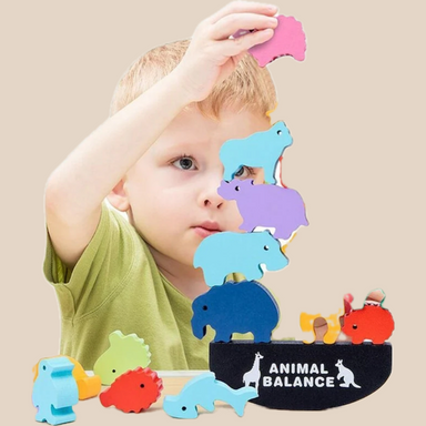 Wooden stacking toy builds balance and fine motor skills – Montessori-inspired | Toddlers