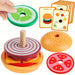Wooden burger stacking toy – Montessori-style, builds fine motor skills | Educational toys for kids