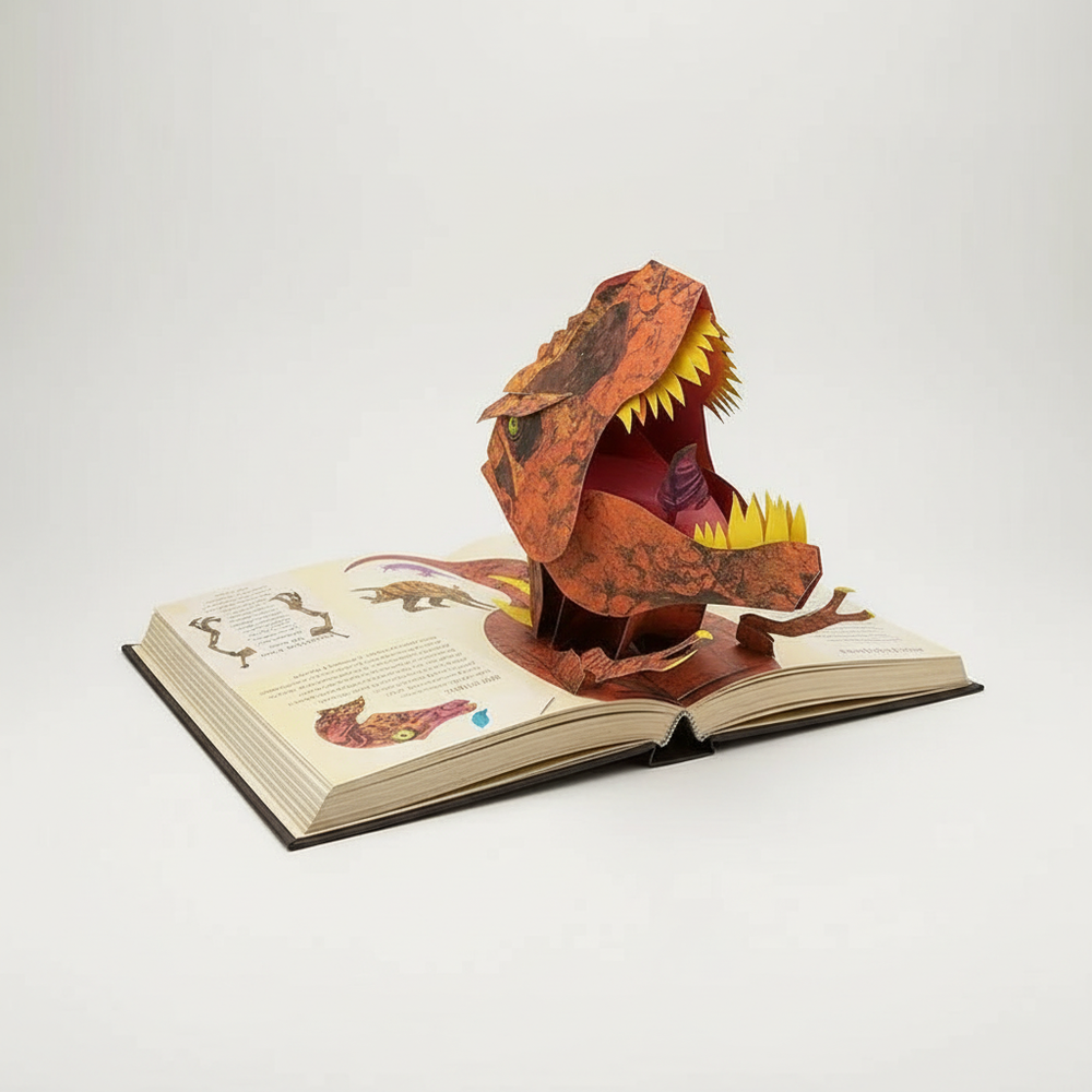 3D pop-up dinosaur book with interactive pages – educational, durable | for curious kids