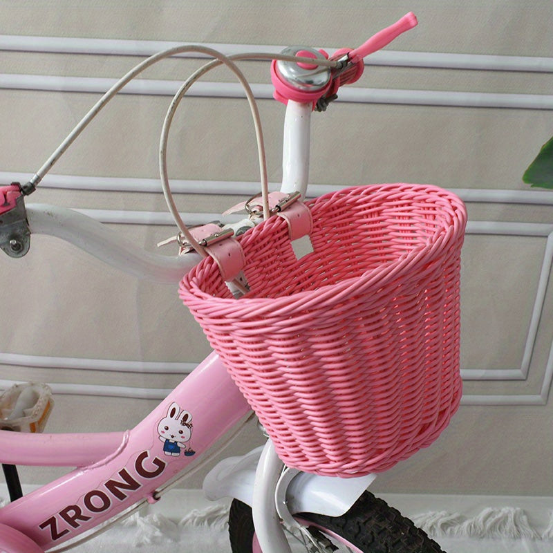 Kids' bike basket with handwoven look – lightweight, weatherproof | Bicycle basket