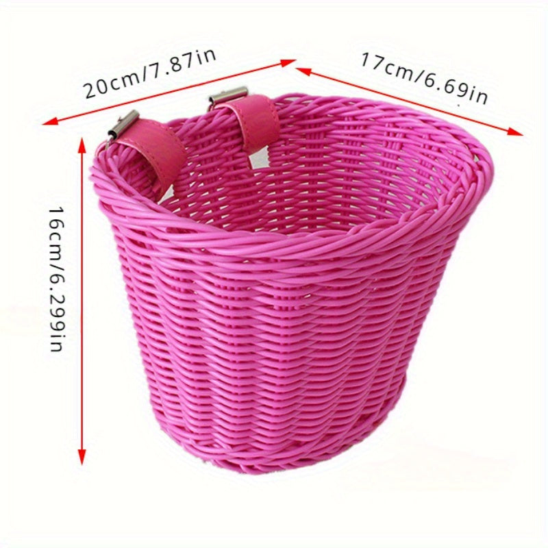 Kids' bike basket with handwoven look – lightweight, weatherproof | Bicycle basket
