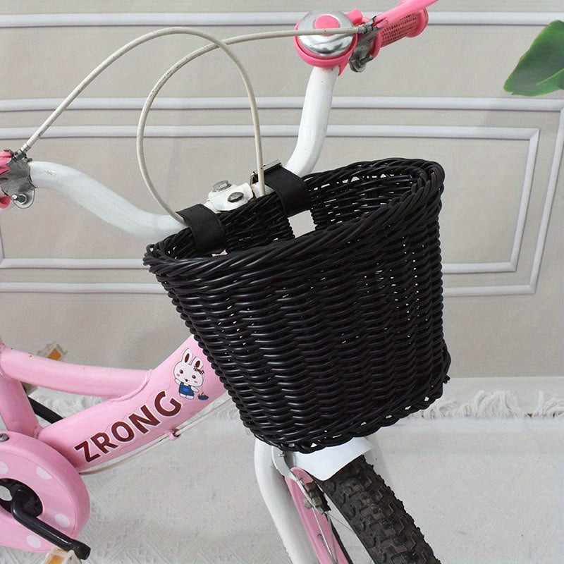 Kids' bike basket with handwoven look – lightweight, weatherproof | Bicycle basket