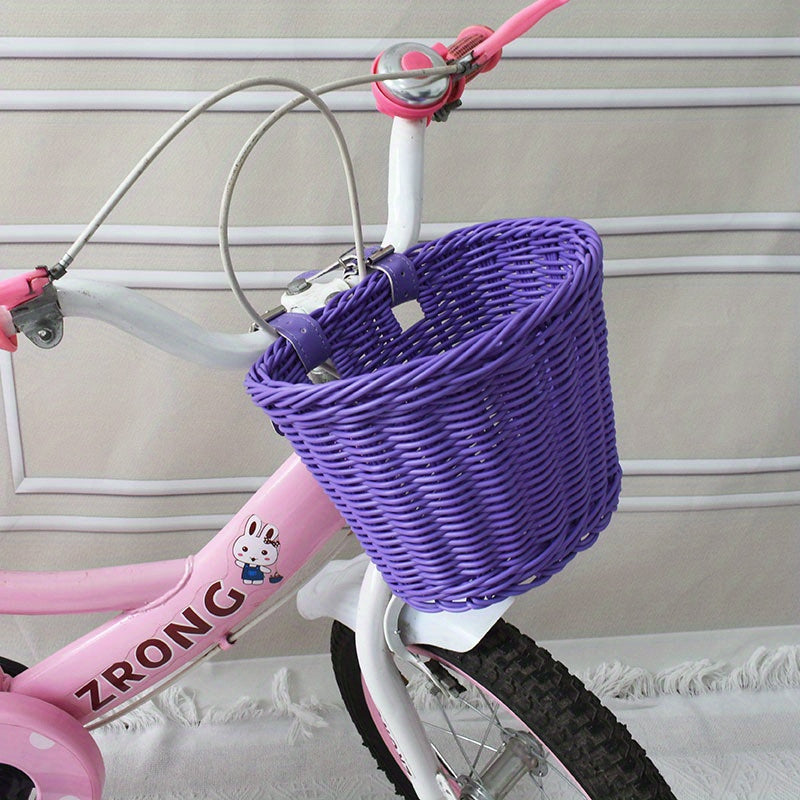 Kids' bike basket with handwoven look – lightweight, weatherproof | Bicycle basket