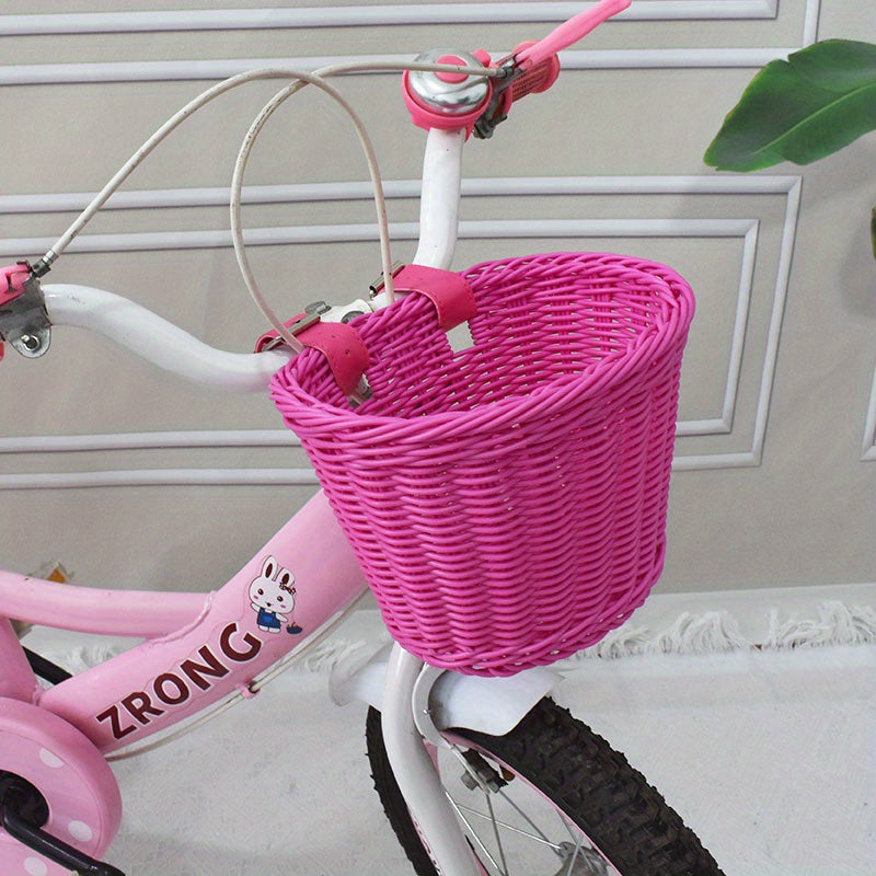Kids' bike basket with handwoven look – lightweight, weatherproof | Bicycle basket