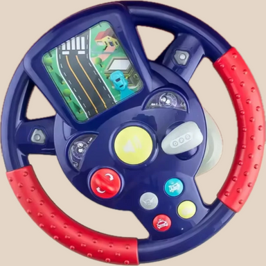 Toy steering wheel with sounds and lights – horn, buttons, spinning wheel | kids' toy