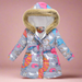 Kids winter jacket with thick lining – stylish prints, durable zip | ages 4-10
