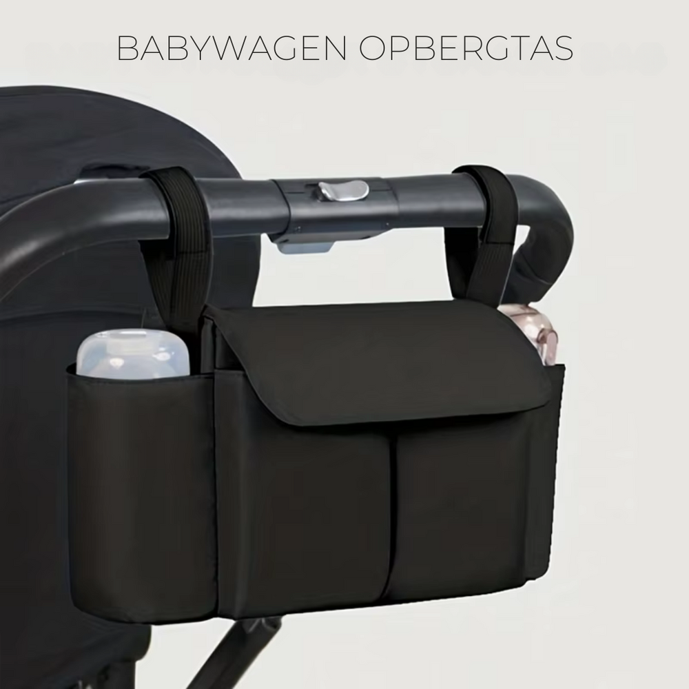 Pushchair organiser with bottle holders – water-resistant, universal fit | pram accessory