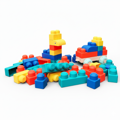 Soft rubber building blocks for babies – large size, sensory play | building toys
