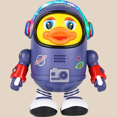 Astronaut duck toy encourages crawling – lights, music, moving arms | baby toy