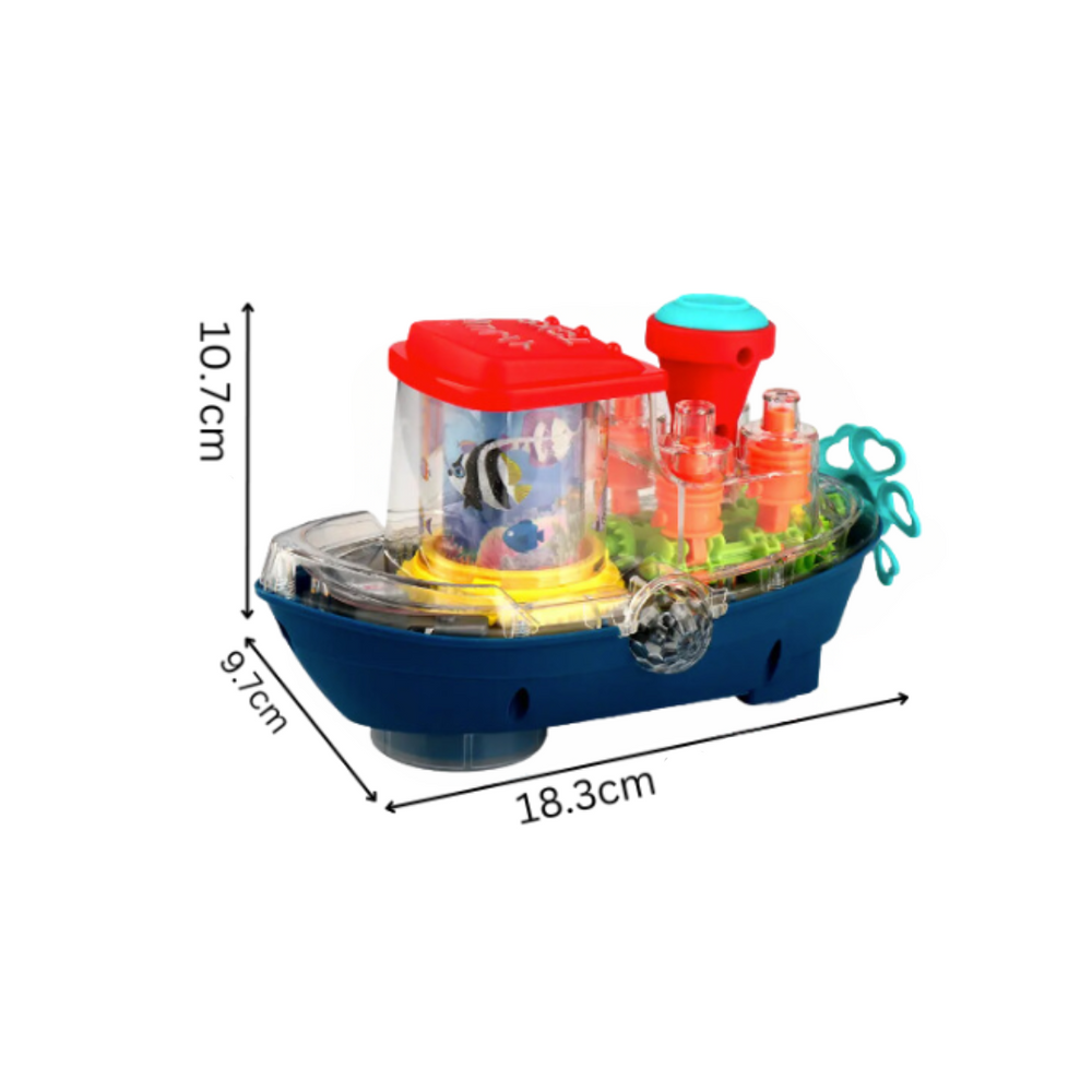 Self-driving toy car with light and music – transparent design, LED lights | Kids toy
