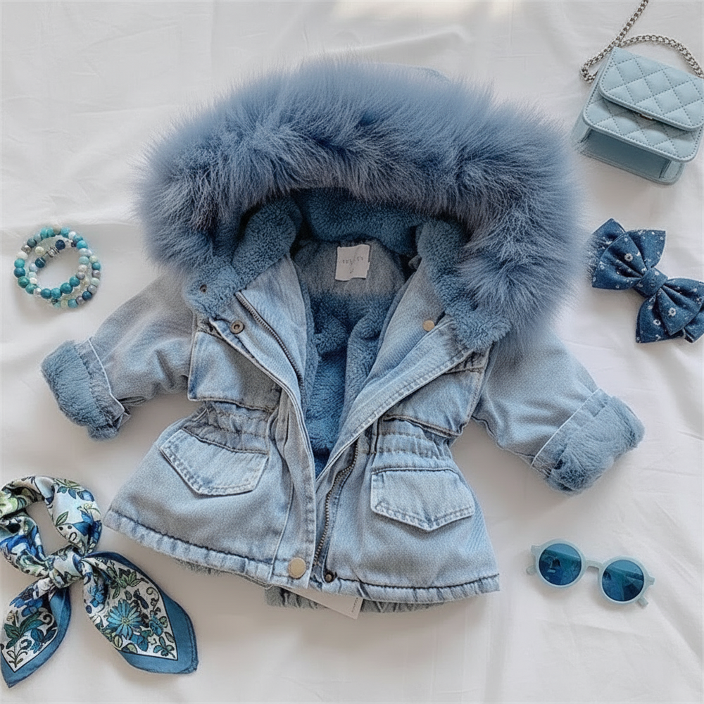 Hooded winter coat keeps girls warm – soft lining, durable fabric | kids outerwear