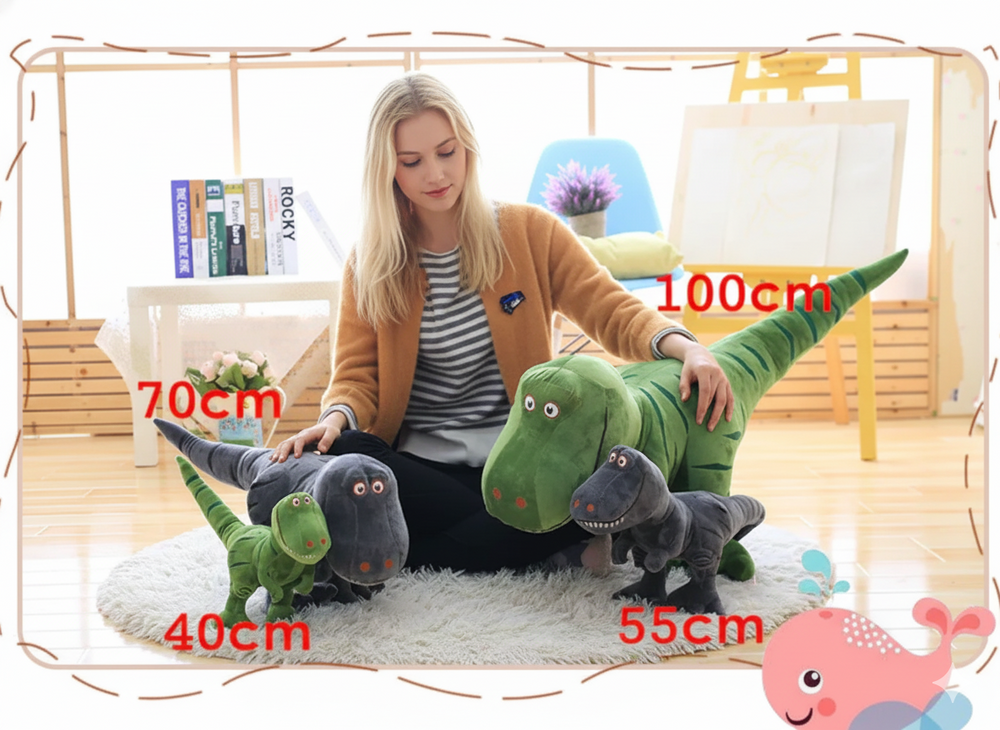 Dinosaur plush with soft filling – sturdy, two colours | cuddly toy for kids