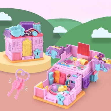 Interactive play house with light and music – foldable design, treasure chest | children's toy