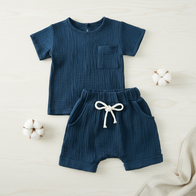 Baby summer outfit in soft cotton blend – airy, 2-piece design | boys & girls