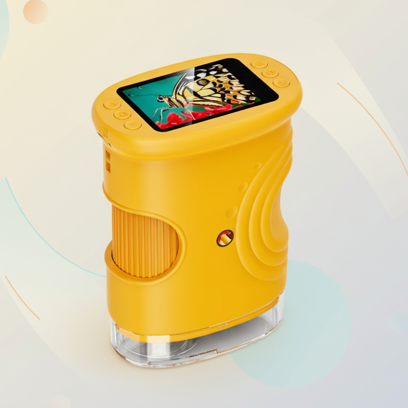 Mini microscope with 1000x zoom – rechargeable, portable | For kids