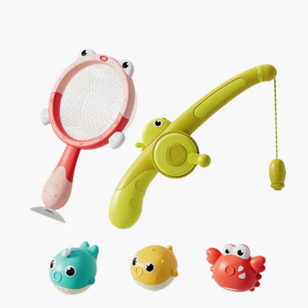 Magnetic fishing bath toy with light – motor skills, water play | toddlers