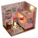 Miniature dollhouse kit with detailed room design – hobby project, display piece | DIY build
