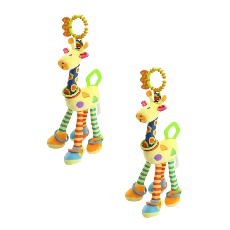Teething toy soothes sore gums – soft comforter, rattle & bite ring | Newborn gift
