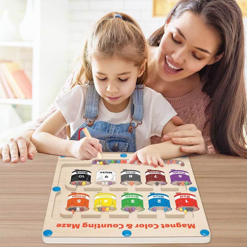Magnetic counting puzzle toy – colour recognition & motor skills | for kids 1-6