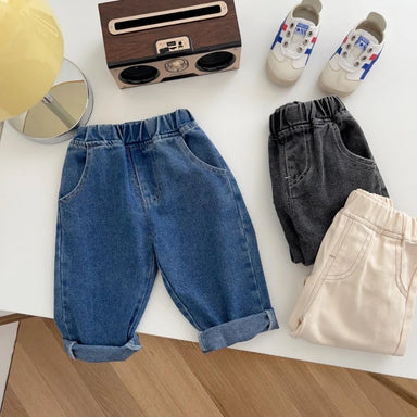 Relaxed fit jeans with adjustable waistband – soft denim, roomy fit | kids