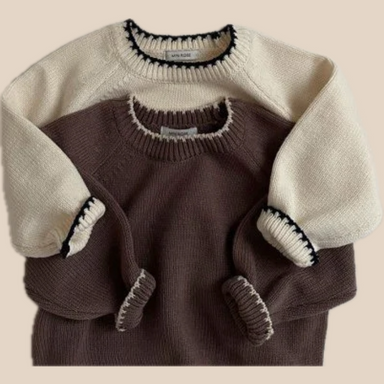Knitted jumper with retro pattern – soft, warm and durable | girls