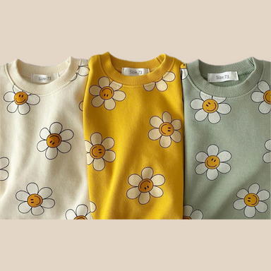 Floral print sweatshirt – soft cotton, relaxed fit | girls jumper