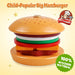 Wooden burger stacking toy – Montessori-style, builds fine motor skills | Educational toys for kids