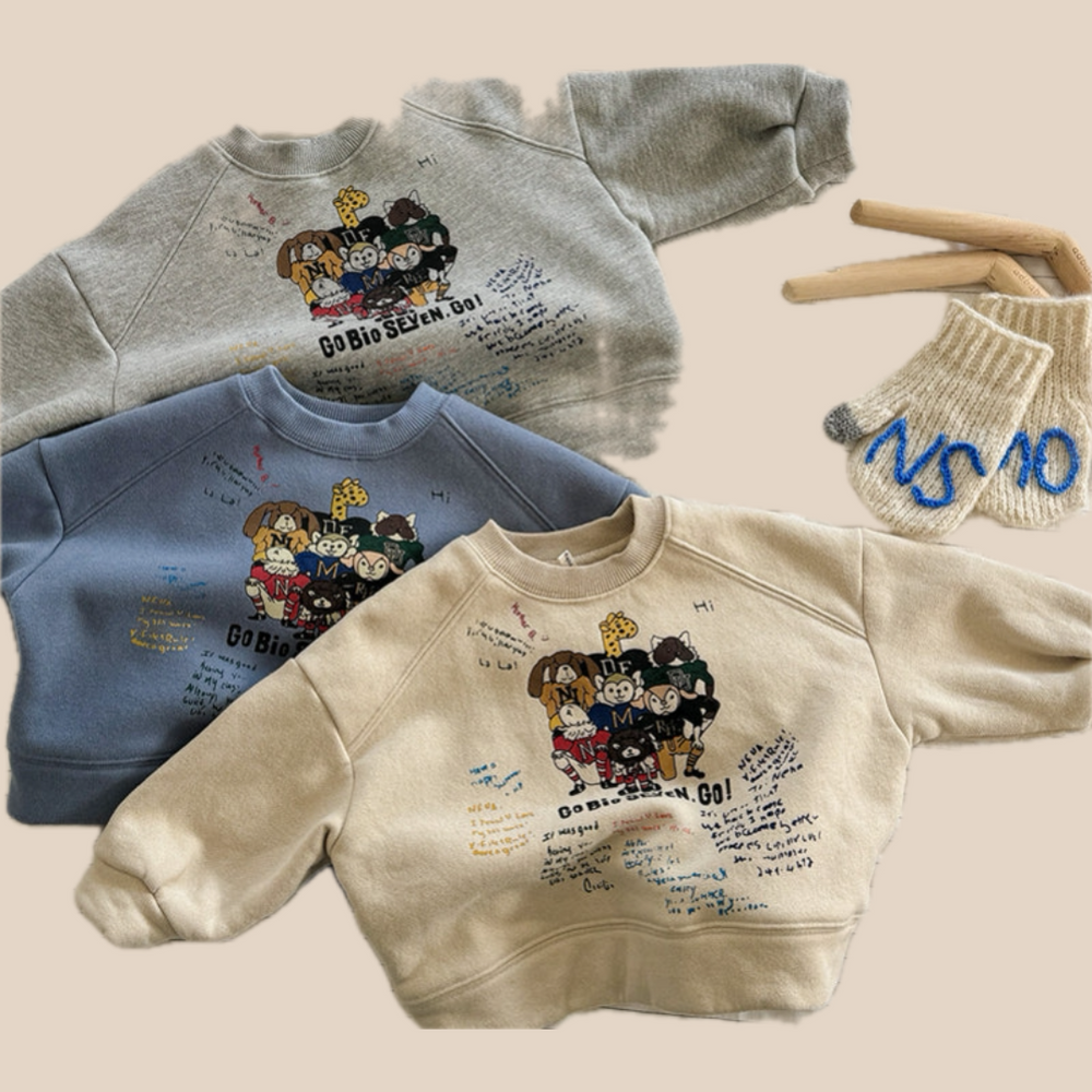 Printed kids' sweatshirt – soft cotton, relaxed fit | unisex