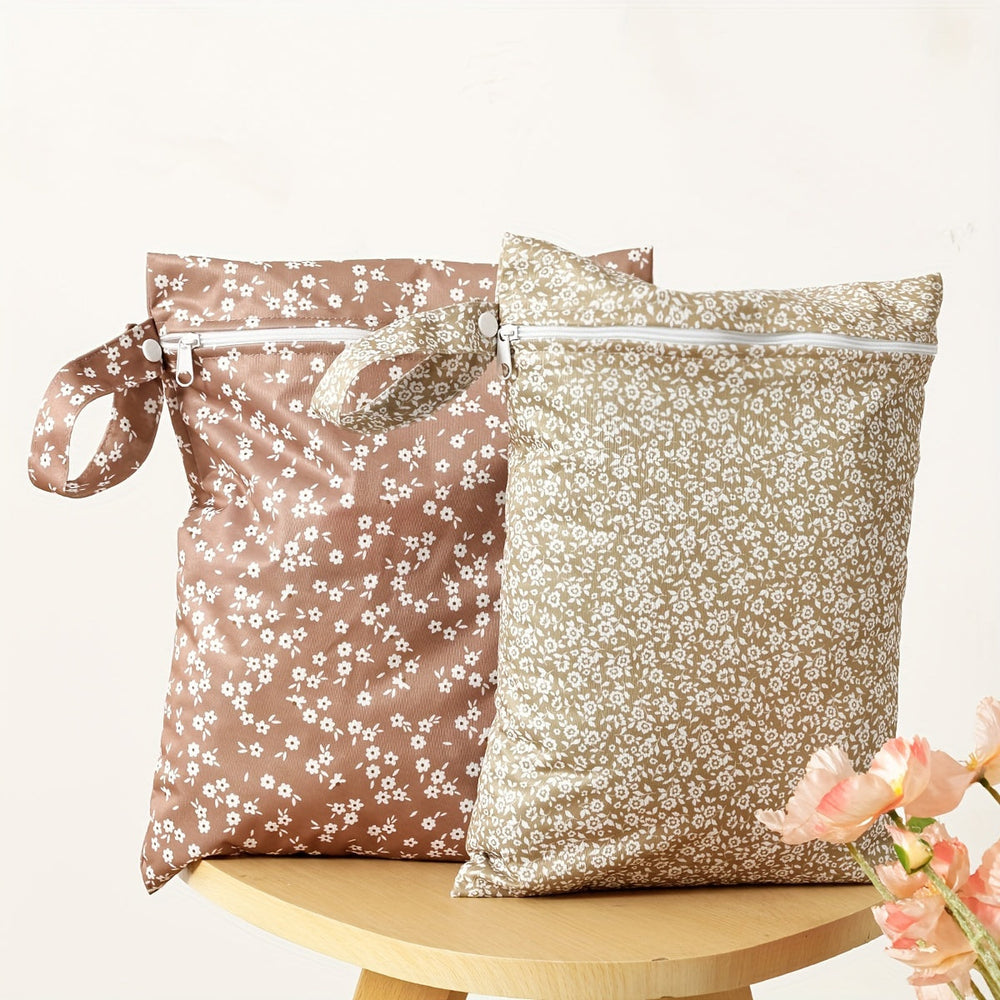 Waterproof wet bags for nappies and clothing – set of 2, reusable, odour-free | nappy pouches